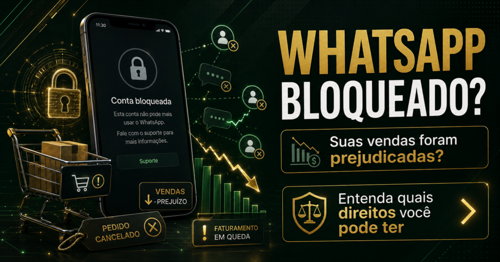WhatsApp bloqueado prejudicou vendas e direitos do usuário